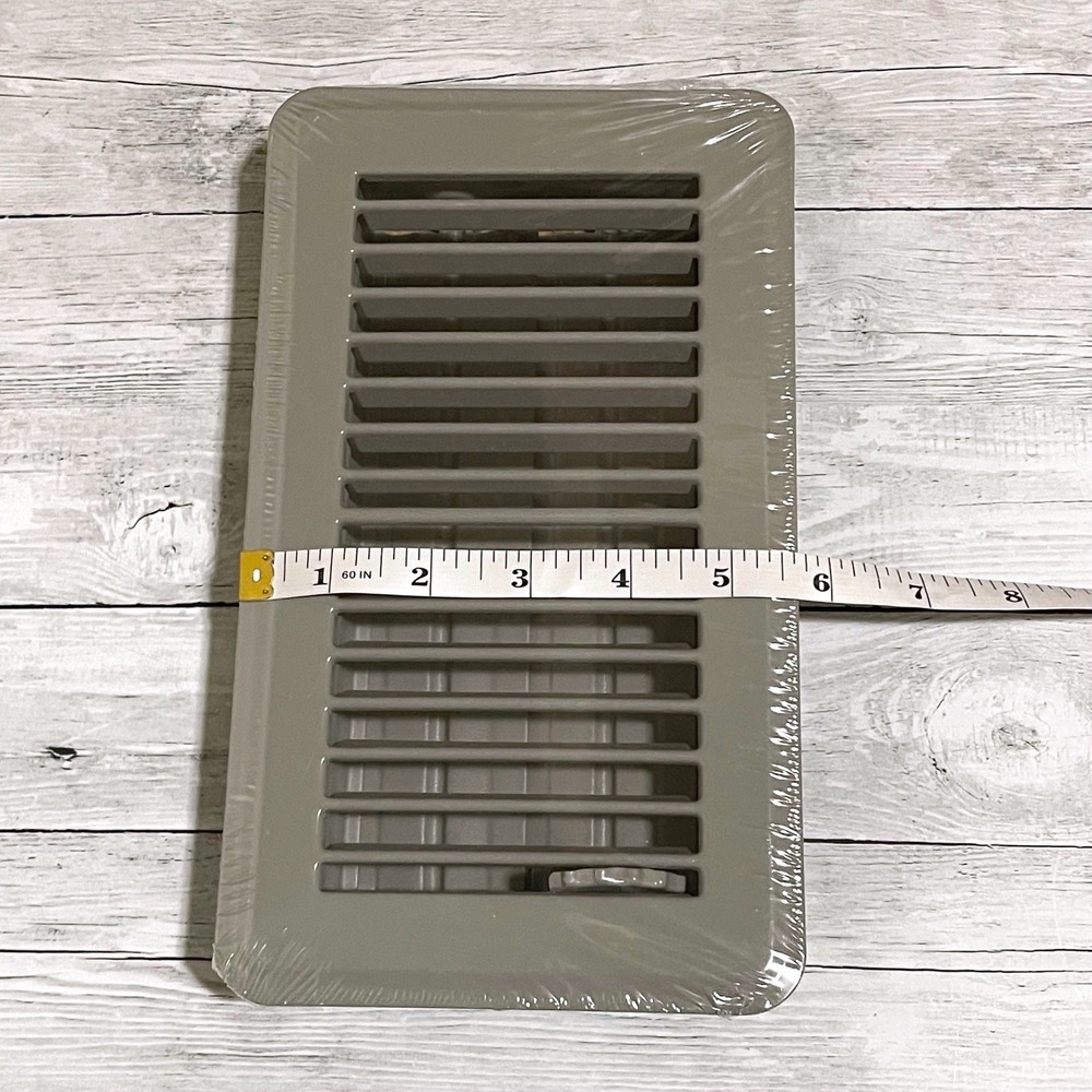 Modern Metal Floor Register Vent Cover 5.5 x 9.75 Louvered Adjustable - Picture 5 of 5